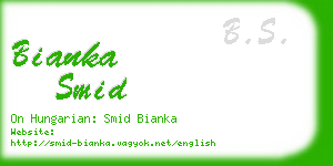 bianka smid business card